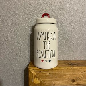 new Rae Dunn America the beautiful canister patriotic